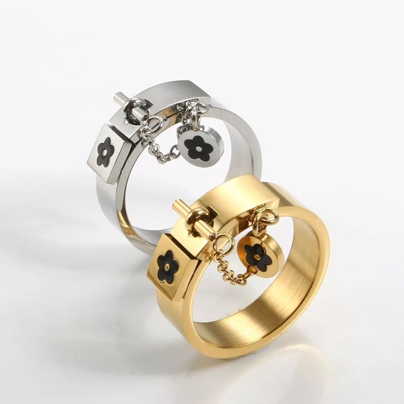 Ring flower chain lock luxury high quality jewelry - Picture 3 of 4